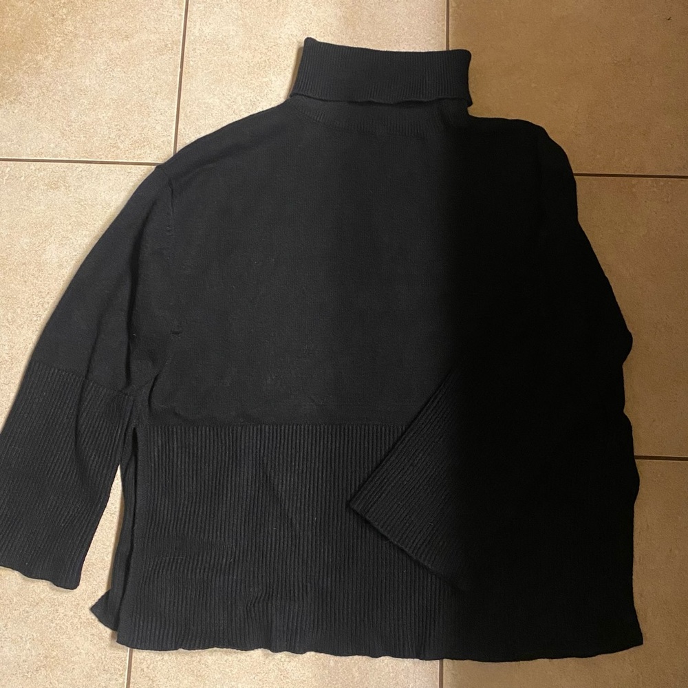 Women’s Black Turtleneck Knit Sweater